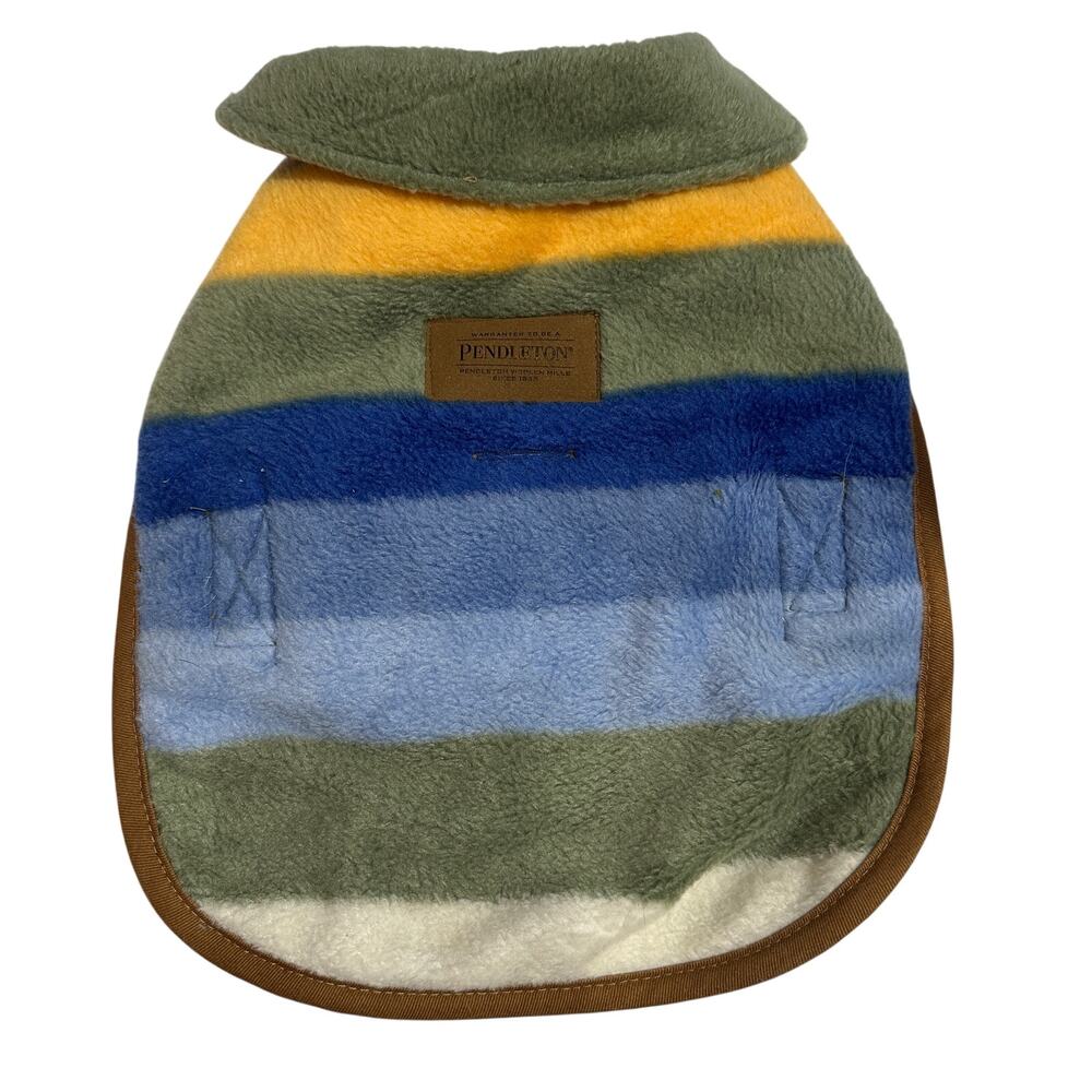 Pendleton National Park Fleece Striped Dog Coat Rocky Mountain, Size XS,Like New